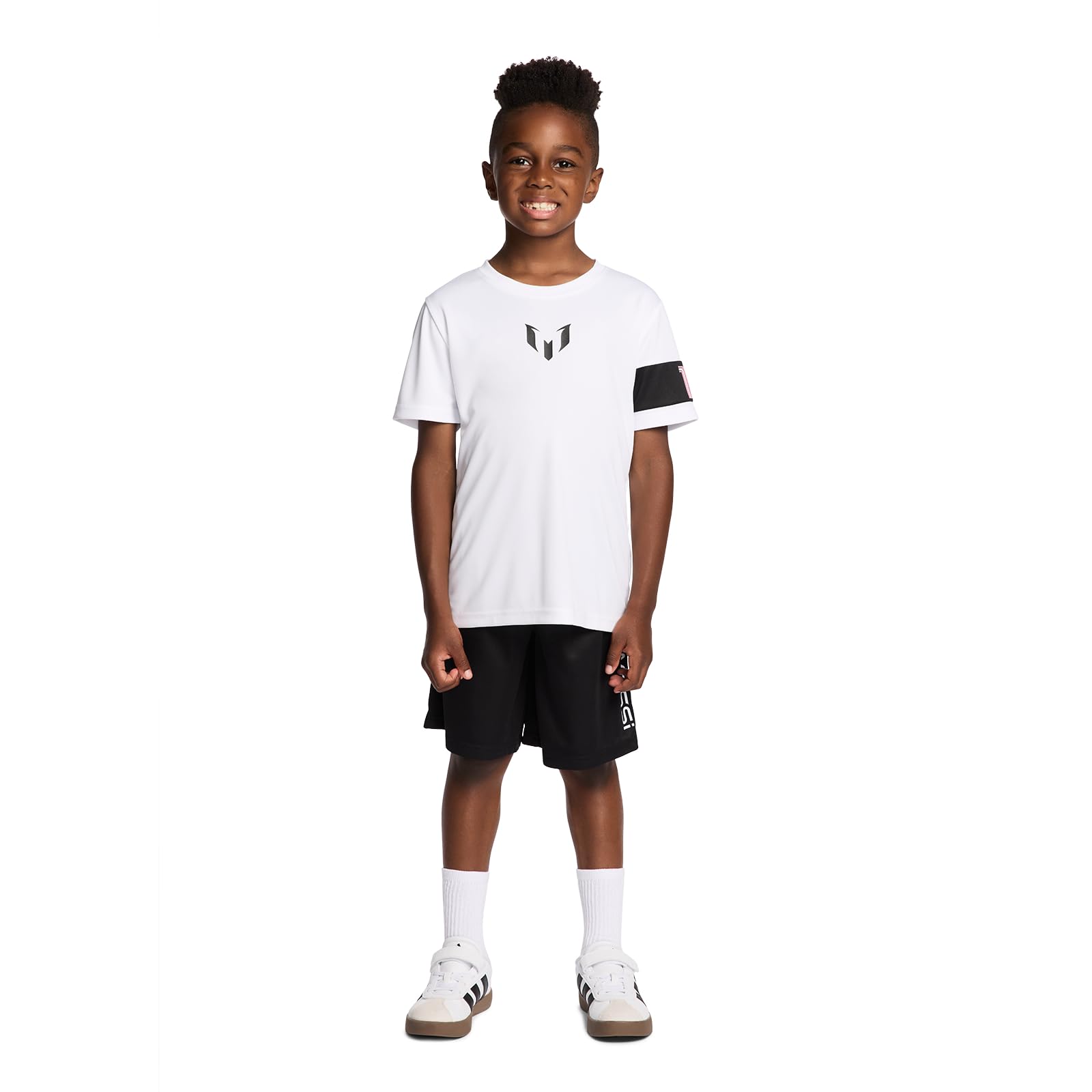boys Lifestyle Short Sleeve 2-piece Set, Slim-fit Jersey Set With Top & Shorts